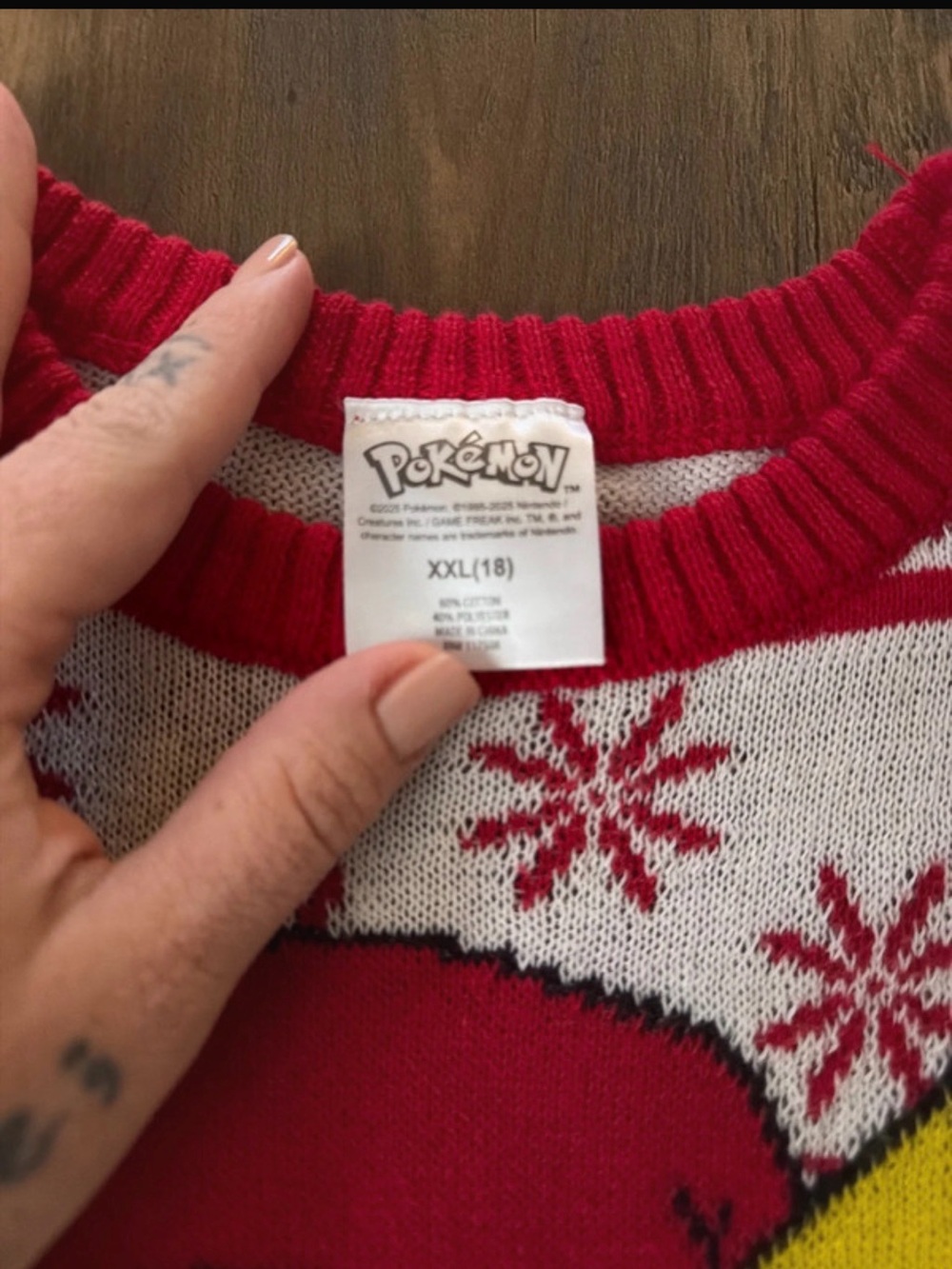 Pokemon Red and White Crewneck Sweater